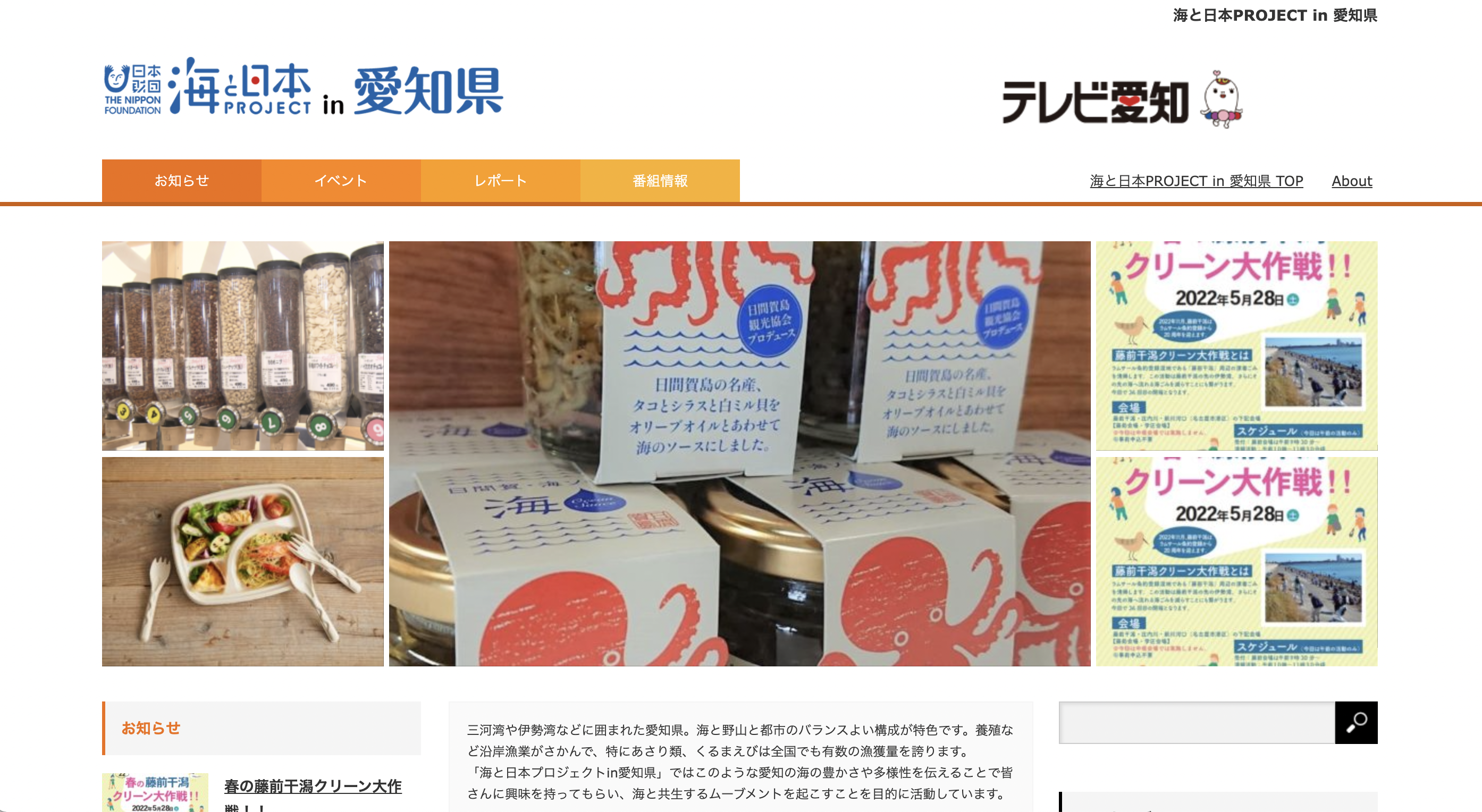 「海と日本プロジェクトin愛知」ニュースサイトがオープンしました！