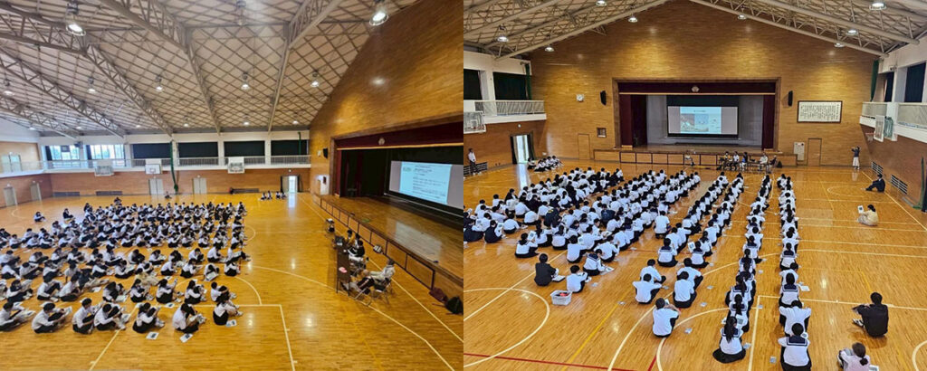 慶野松原 地元中学校にて「人と海浜環境との豊かなつながり」をテーマに 講習会を開催しました